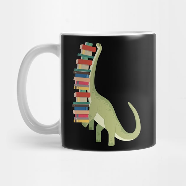 Dinosaur Books Reading by shirtsyoulike